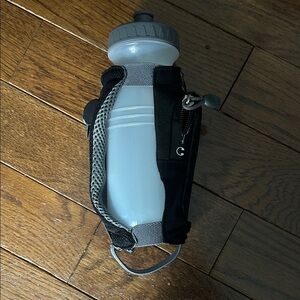Marika Gray and Black Water Bottle with Holder -NWOT